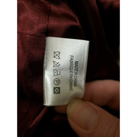 Pasha & Jo of New York Maroon Velvet Jacket Womens Sz 6, wide lapels, Beautiul! - Picture 10 of 12